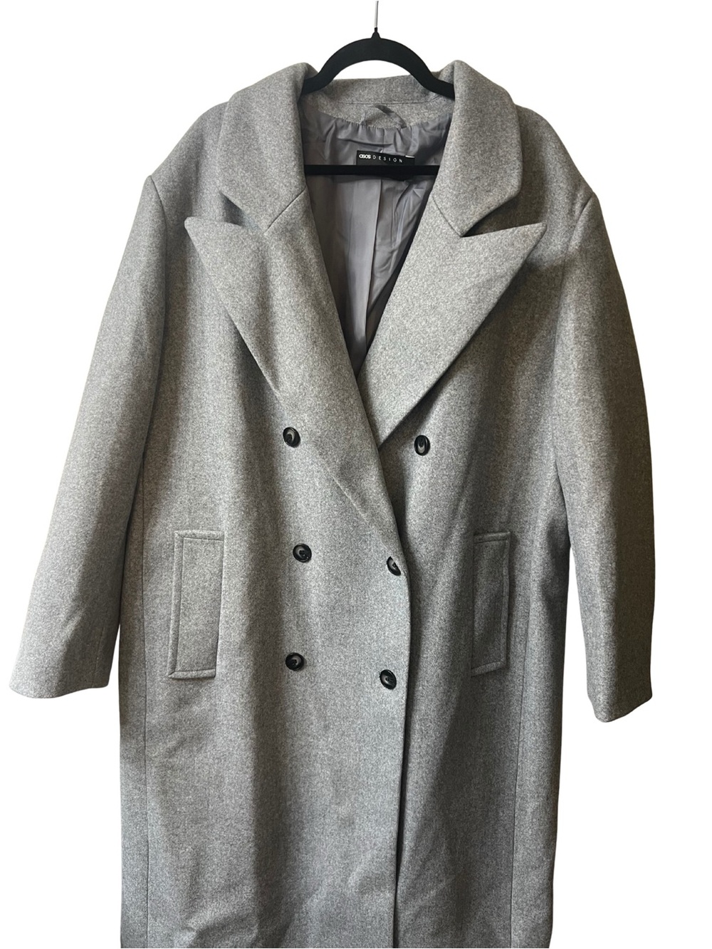 ASOS- Weekend Collective Maxi Coat in Grey - Picture 2 of 7